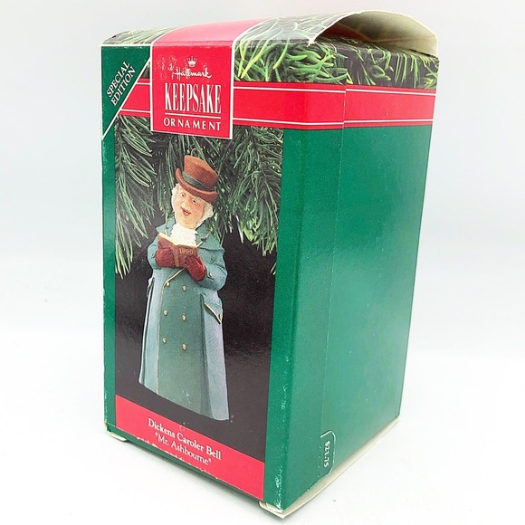 Dickens Caroler Bell Mr Ashbourne 1990 Hallmark Ornament - Picture 2 of 4
